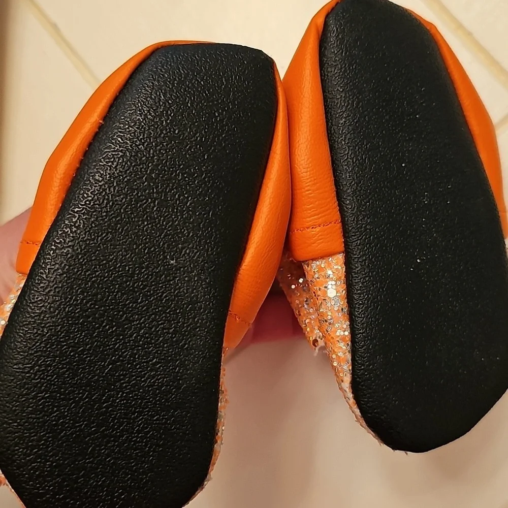 Orange Sparkle Bow Lana Rose Boutique 5 Moccasins